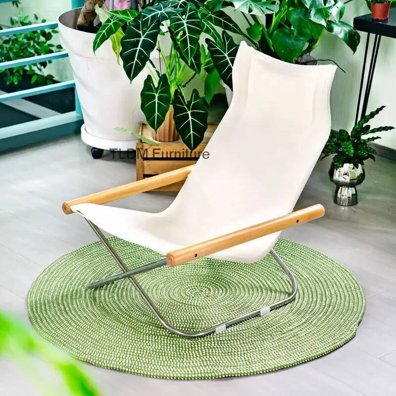 Outdoor Furniture Japanese Style - Sillón de lona plegable de configuración