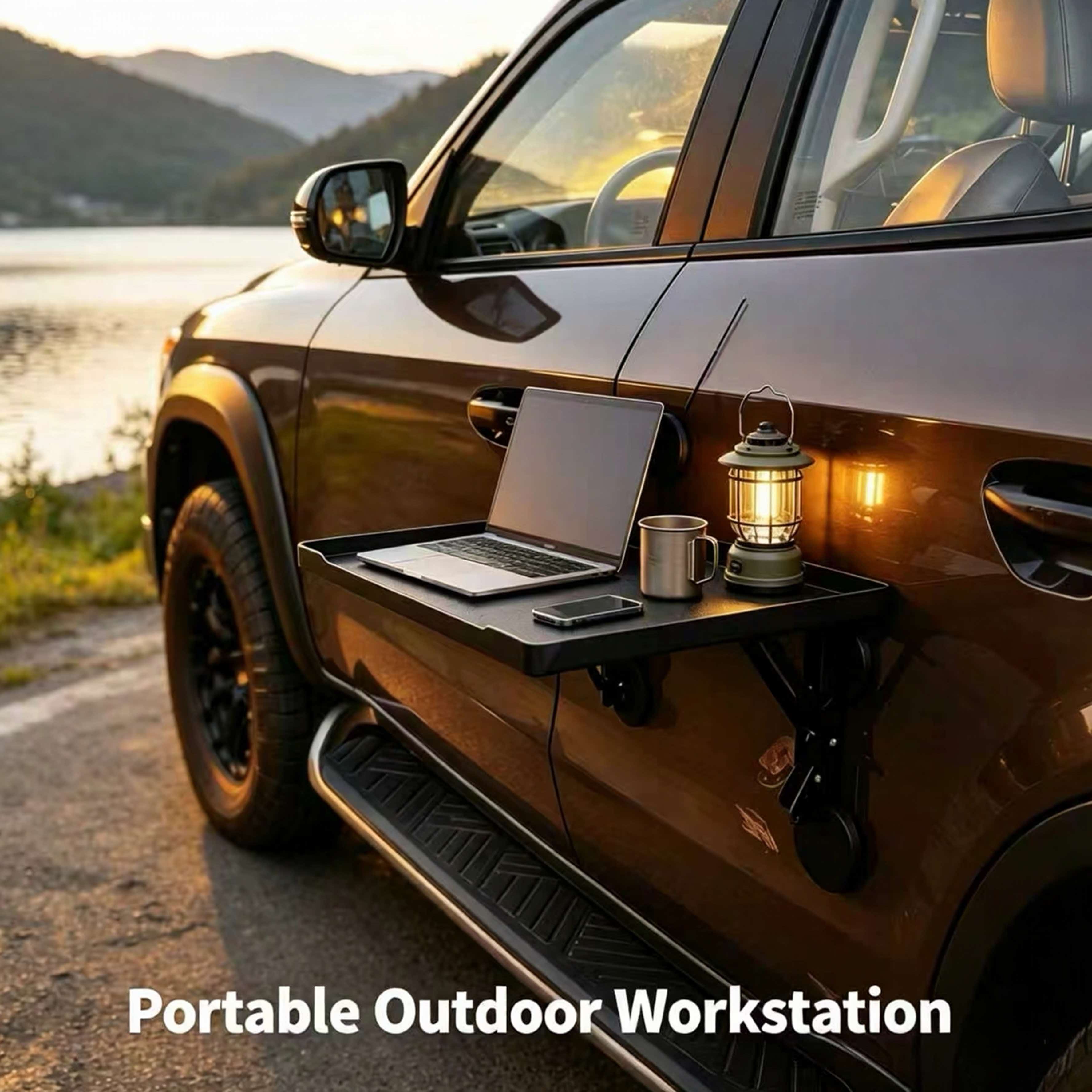 Outdoor Furniture Usa - Mesa Lateral Plegable Magnética para Auto,