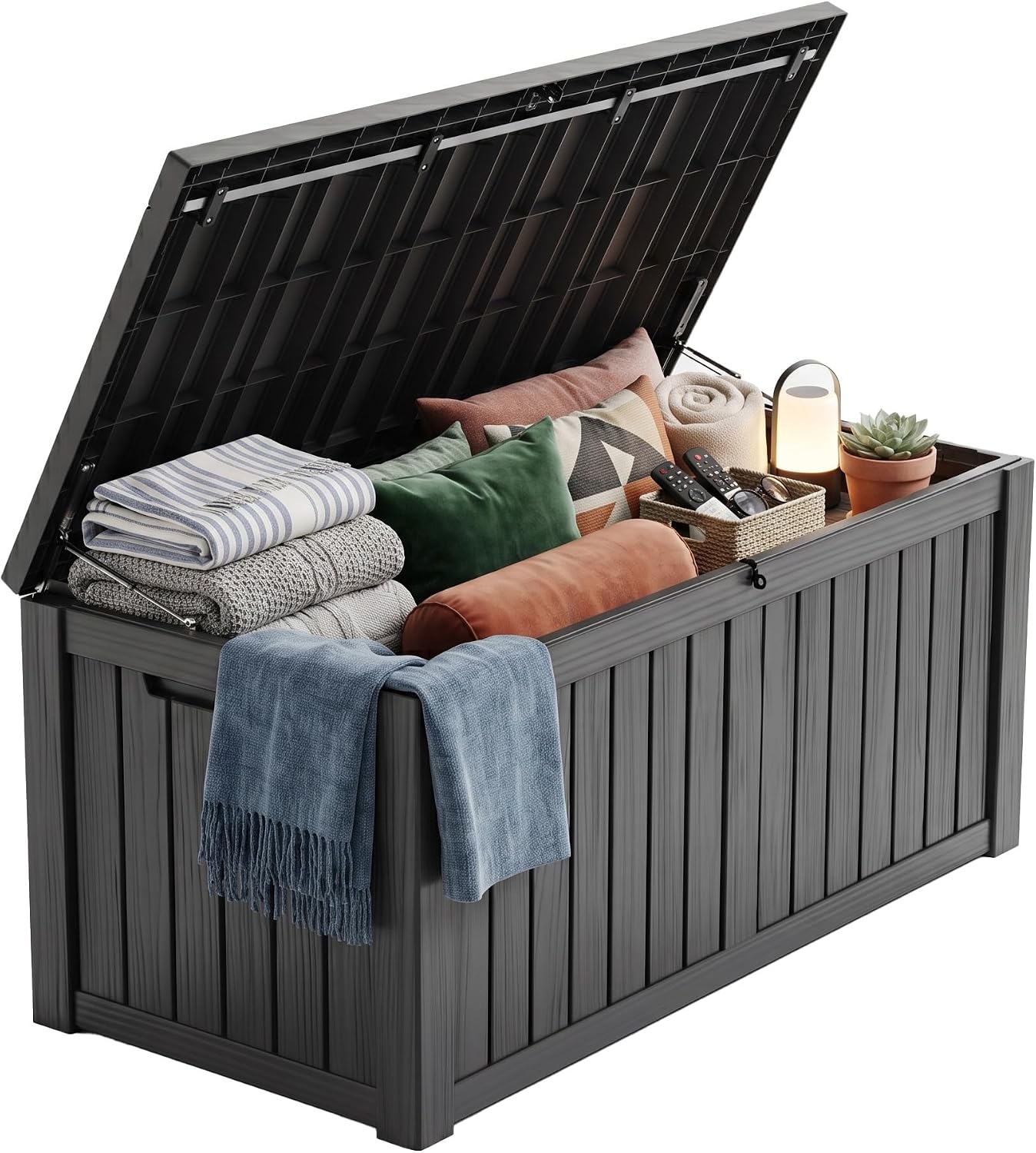 Outdoor Furniture With Storage For Cushions - Caja de Almacenamiento de Resina con