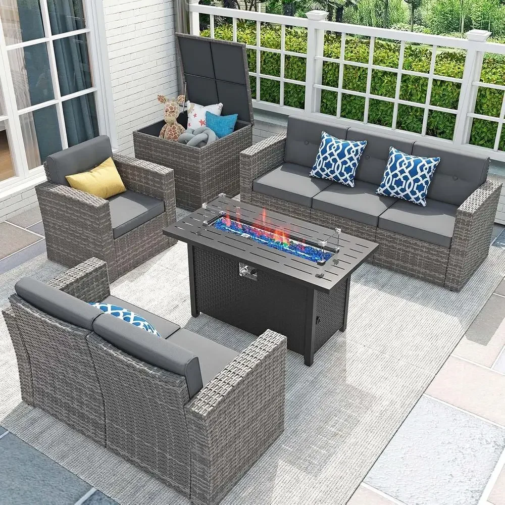 Outdoor Furniture Fire Pit Set - Juego de Muebles de Patio de