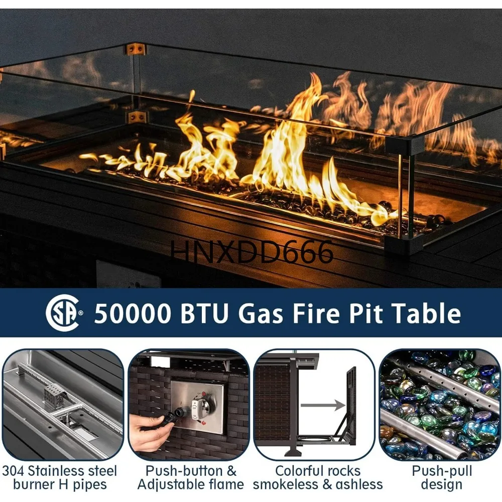 Conjunto de Muebles de Patio c - Outdoor Furniture Fire Pit Set reseña y precio