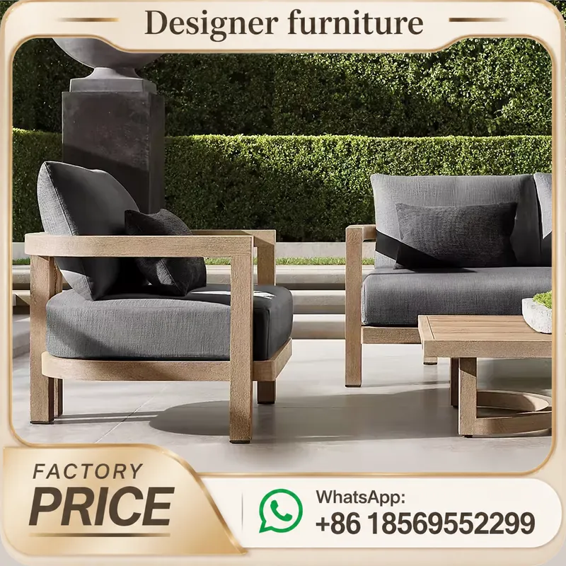 Conjunto de sofás de madera de - Outdoor Furniture Hotel reseña y precio