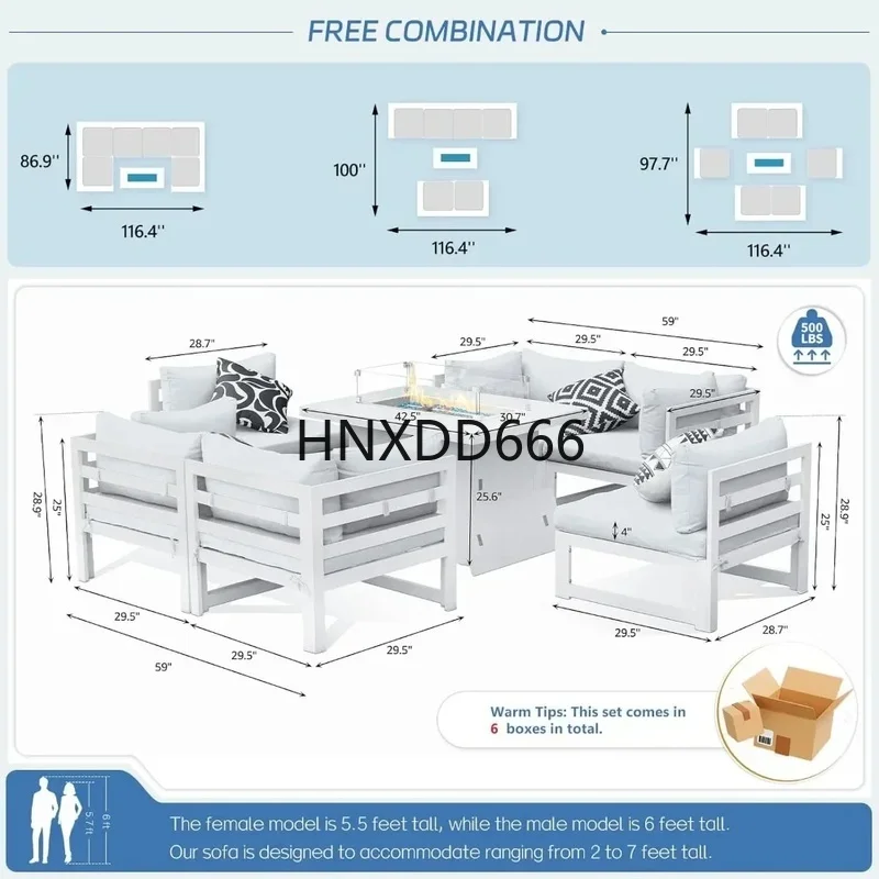 Conjunto de conversación para  - Outdoor Furniture Fire Pit Set reseña y precio