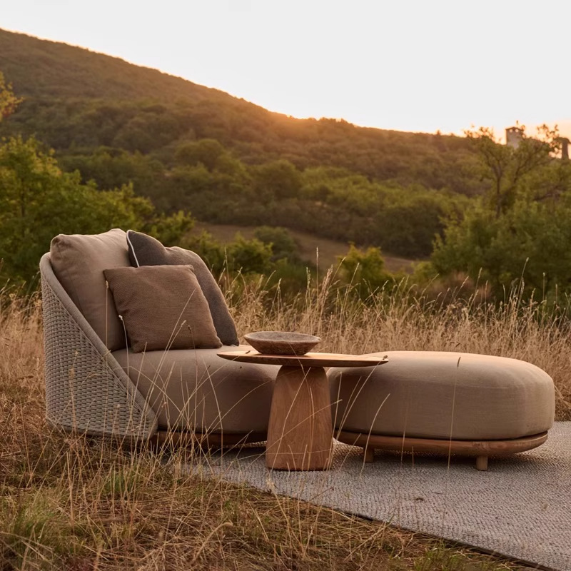 Sofá nórdico de teca para exte - Outdoor Furniture Hotel reseña y precio