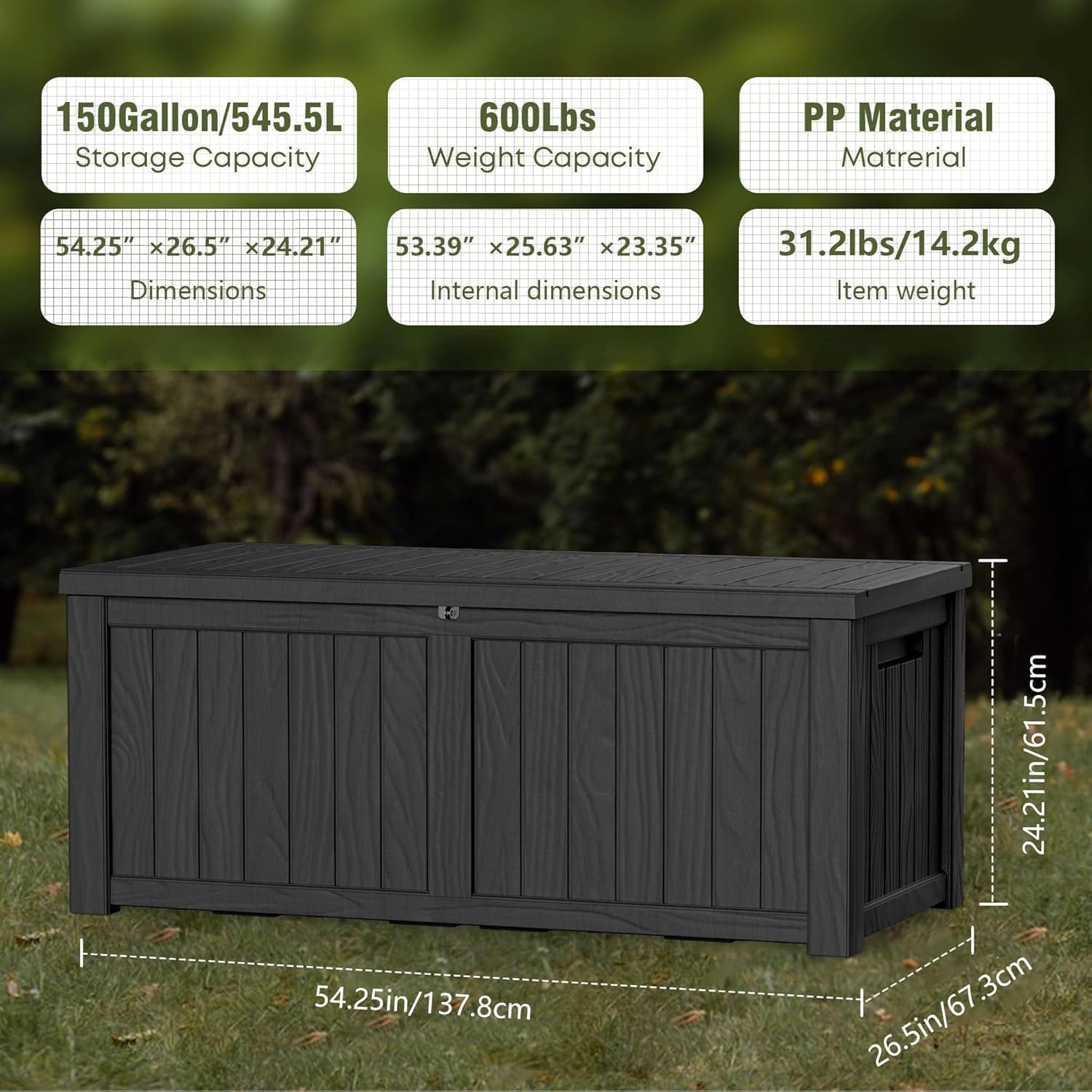 Caja de Almacenamiento Exterio - Outdoor Furniture With Storage For Cushions reseña y precio