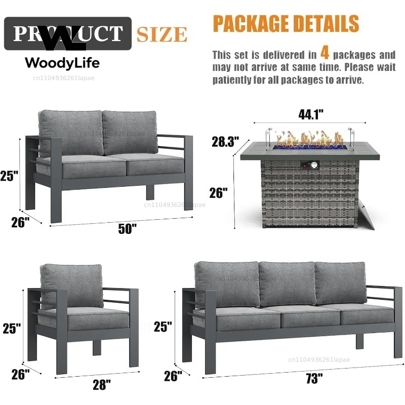 Juego de Muebles de Patio Mode - Outdoor Furniture Fire Pit Set reseña y precio