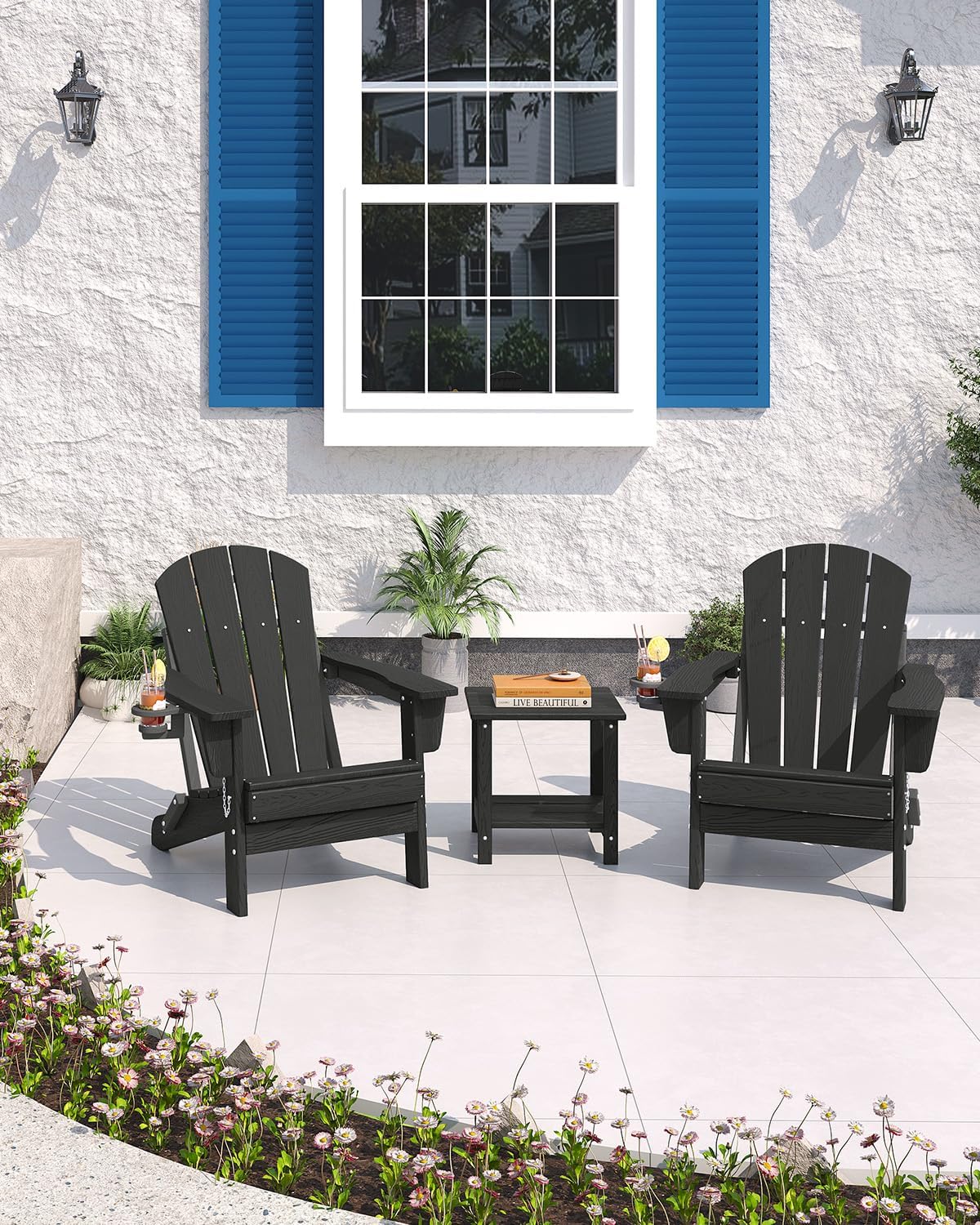 Silla Adirondack Plegable de P - Outdoor Furniture And Fire Pit reseña y precio