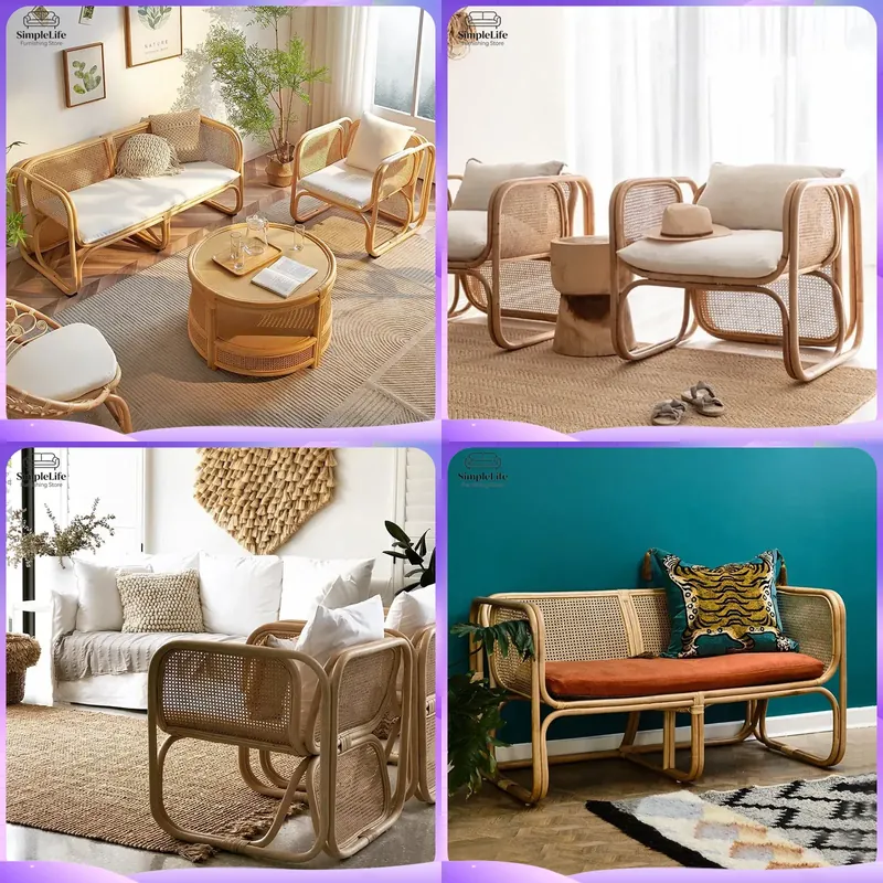Conjunto de Sofás de Mimbre de - Outdoor Furniture Japanese Style reseña y precio