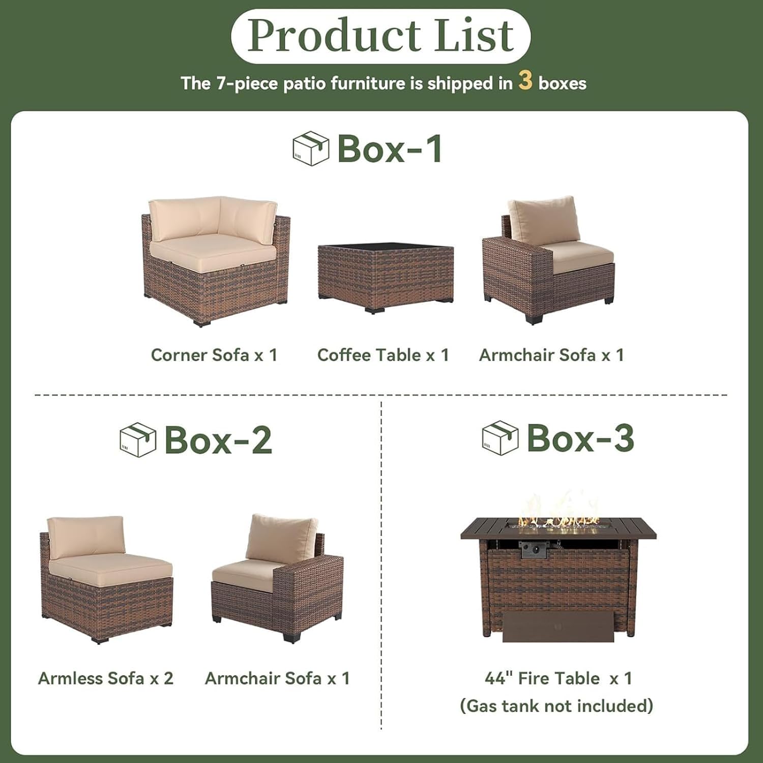 Conjunto de Muebles de Patio d - Outdoor Furniture Fire Pit Set reseña y precio
