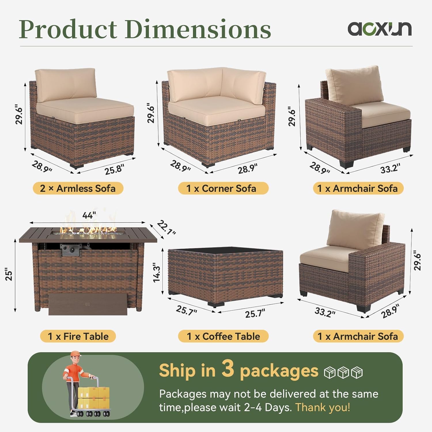 Conjunto de Muebles de Patio d - Outdoor Furniture Fire Pit Set reseña y precio