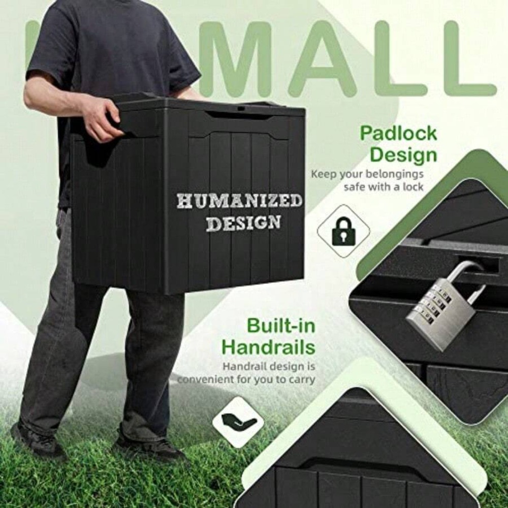 Caja de almacenamiento de resi - Outdoor Furniture With Storage For Cushions reseña y precio