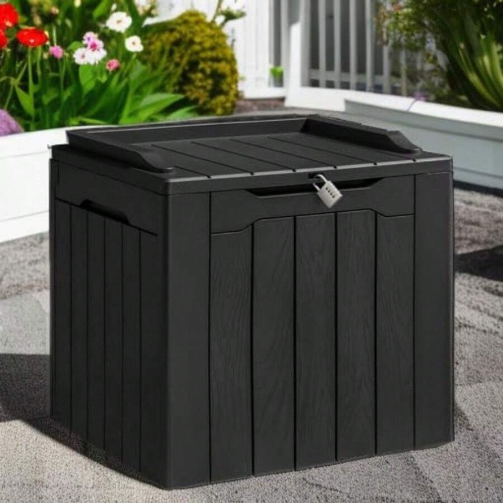 Caja de almacenamiento de resi - Outdoor Furniture With Storage For Cushions reseña y precio