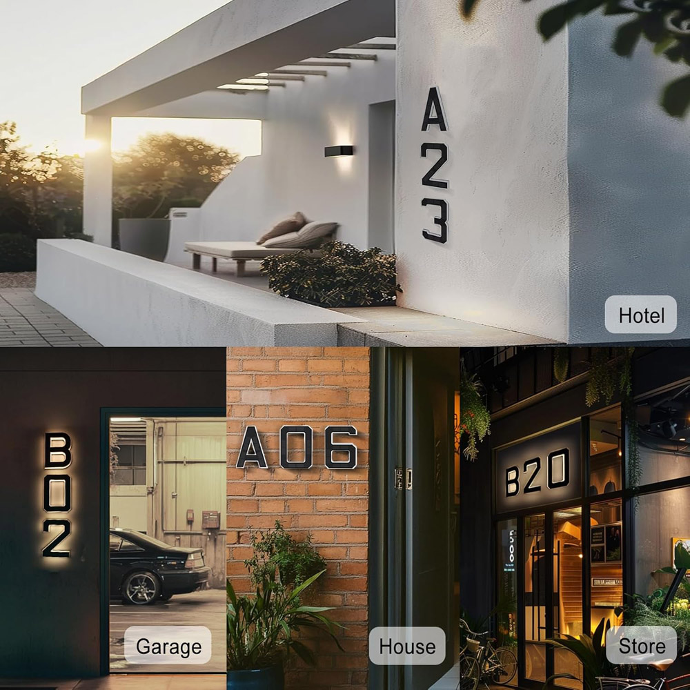 Números de casa iluminados por - Outdoor Furniture Hotel reseña y precio