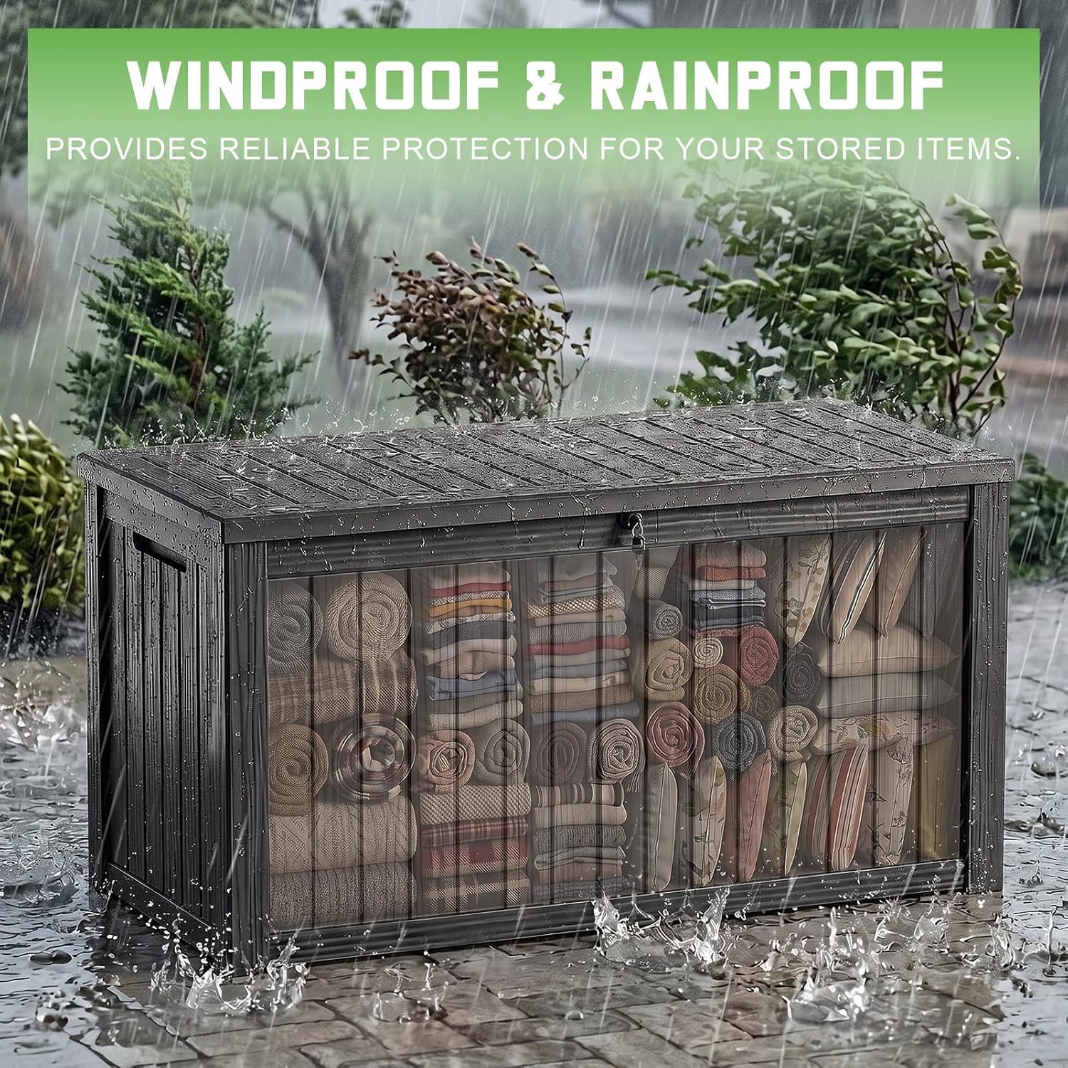 Caja de Almacenamiento de Resi - Outdoor Furniture With Storage For Cushions reseña y precio