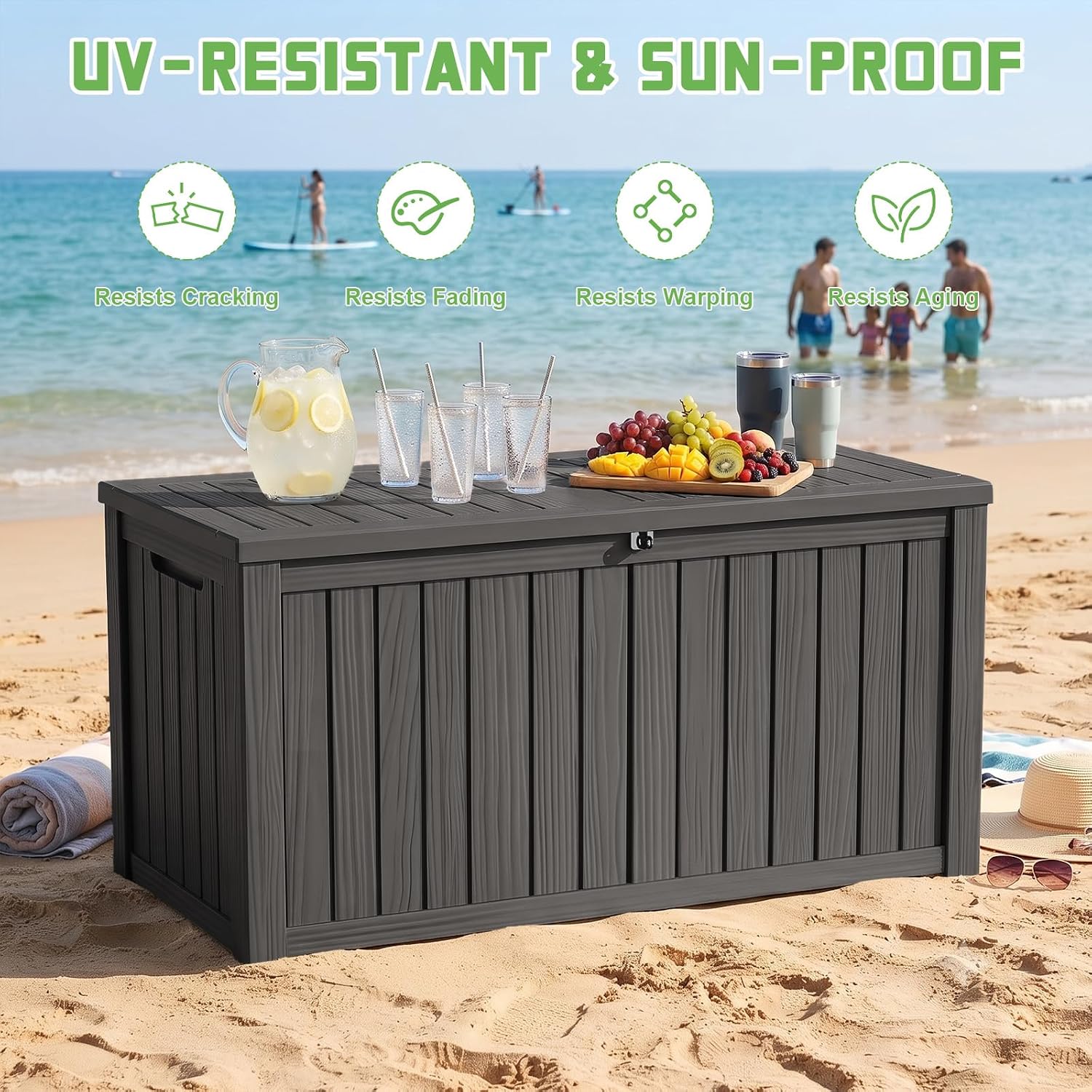 Caja de Almacenamiento de Resi - Outdoor Furniture With Storage For Cushions reseña y precio