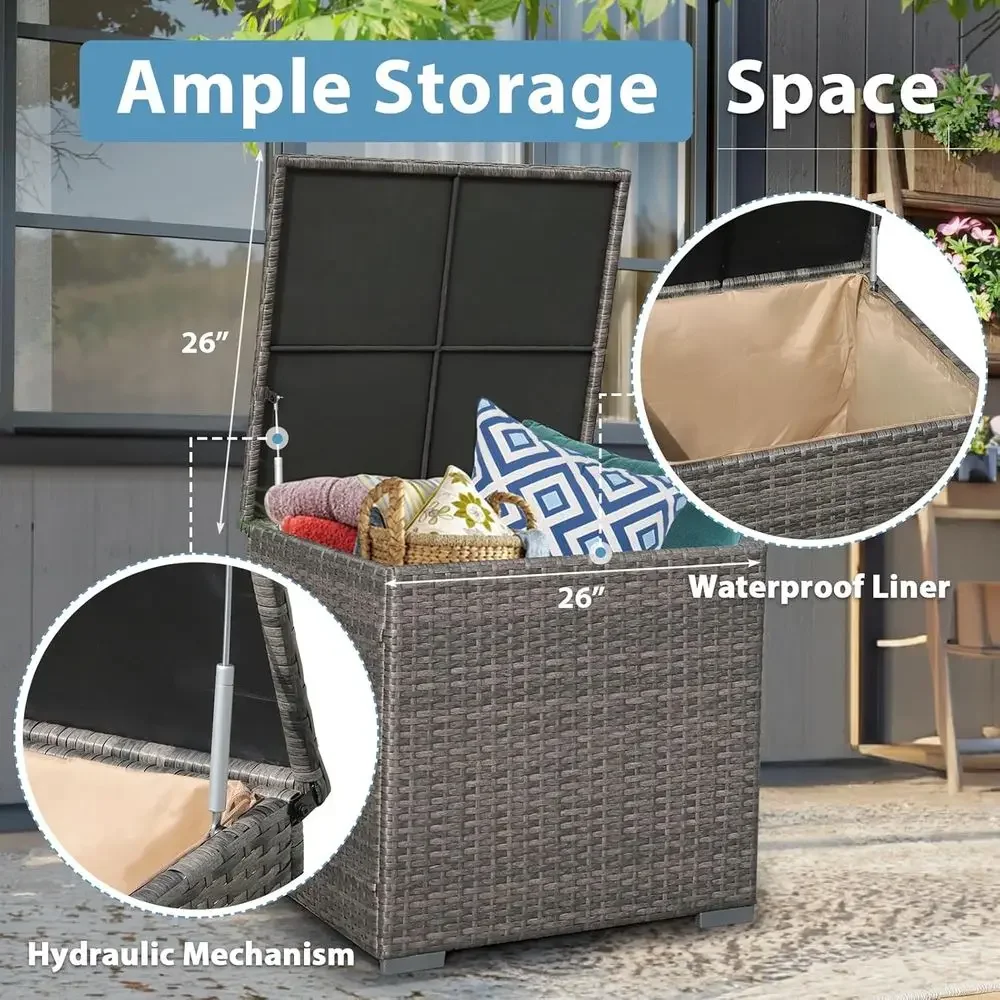 Juego de Muebles de Patio de 8 - Outdoor Furniture Fire Pit Set reseña y precio