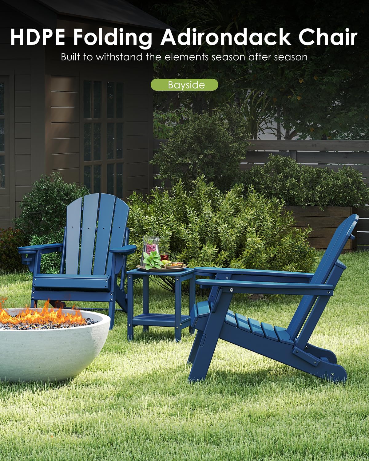 Juego de 2 sillas plegables pa - Outdoor Furniture Fire Pit Set reseña y precio