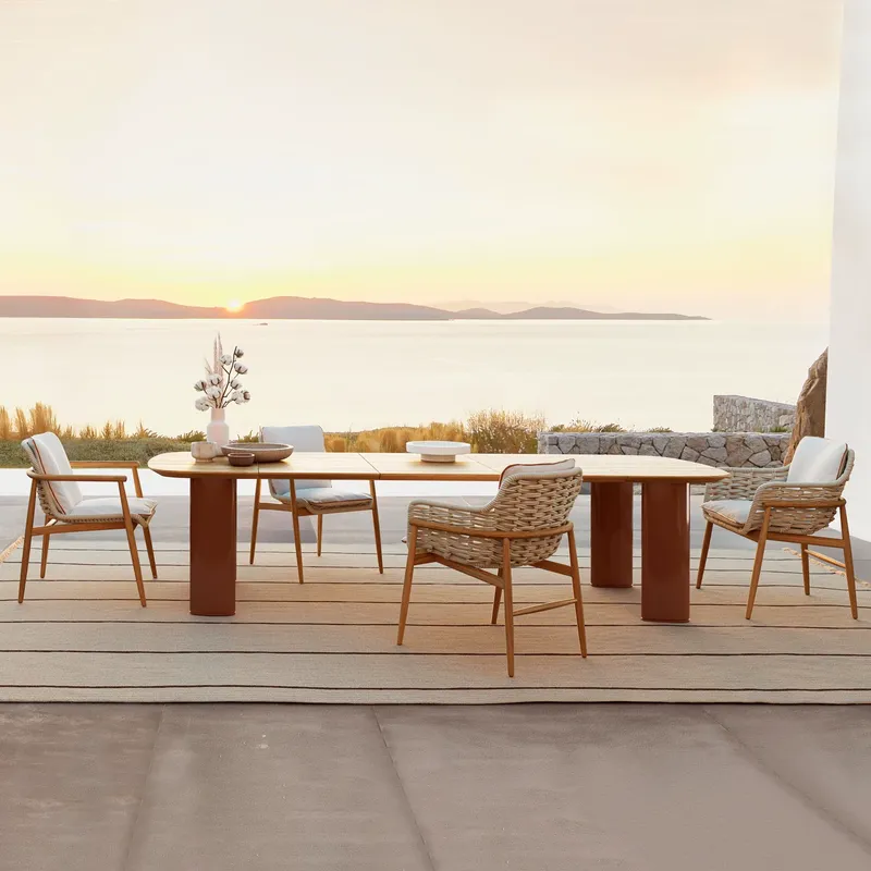 Conjunto de Mesa y Sillas de C - Outdoor Furniture Hotel reseña y precio
