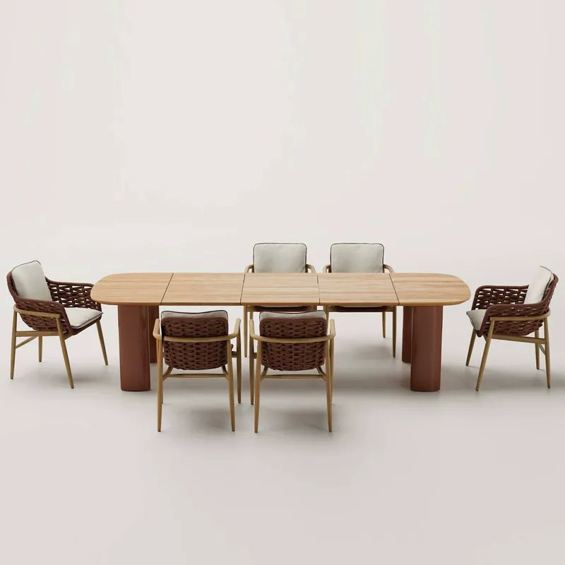 Conjunto de Mesa y Sillas de C - Outdoor Furniture Hotel reseña y precio