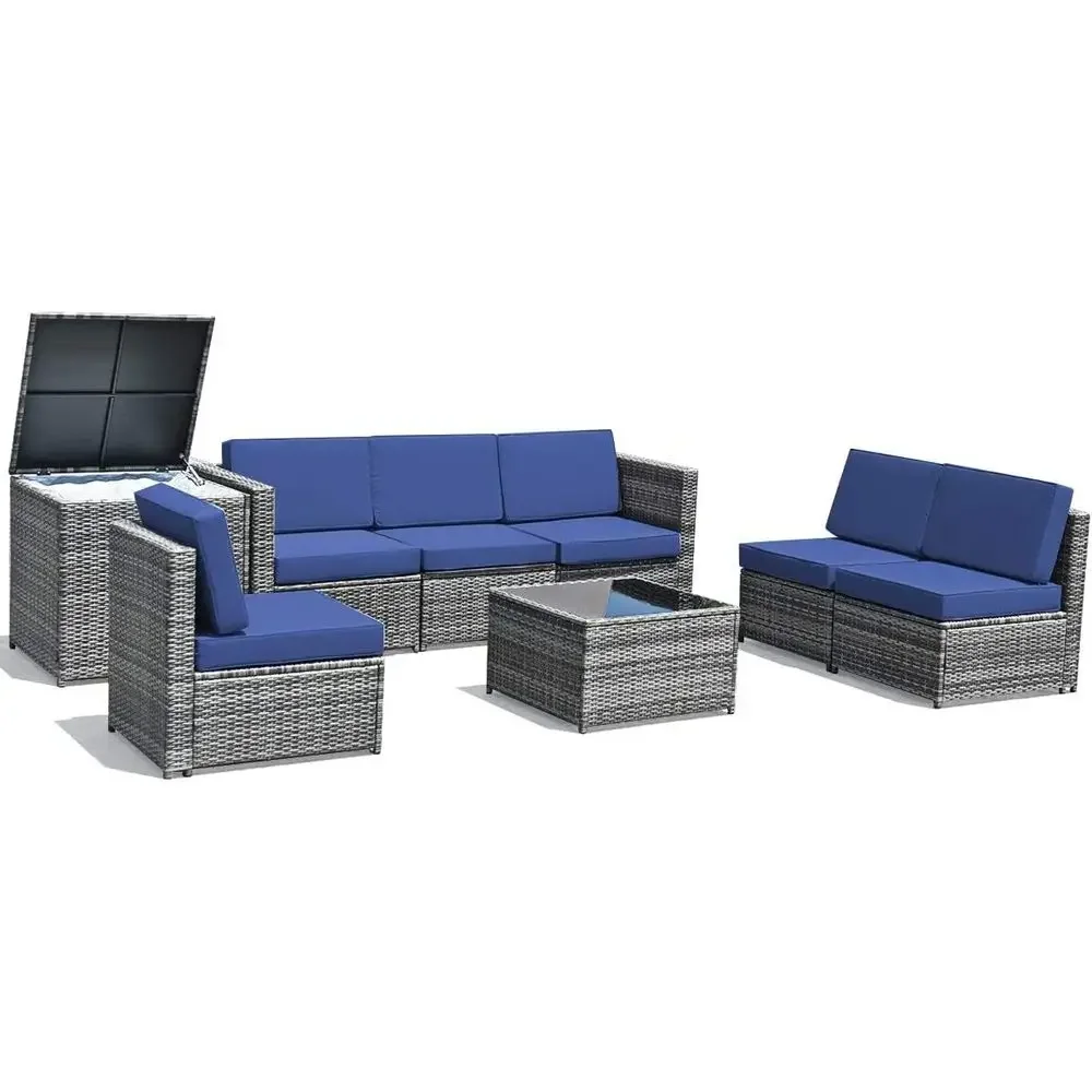 Juego de Muebles de Patio de R - Outdoor Furniture With Storage For Cushions reseña y precio