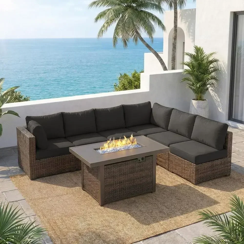 Juego de muebles de patio para - Outdoor Furniture Fire Pit Set reseña y precio
