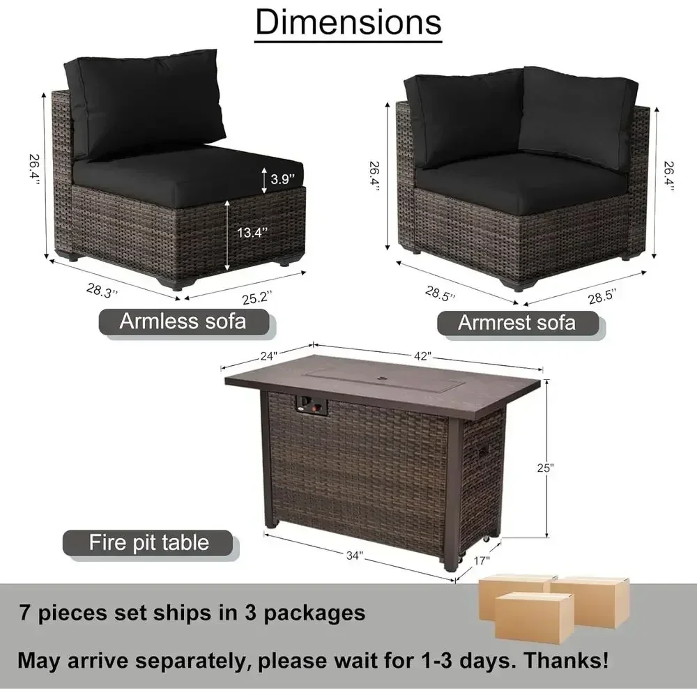 Juego de muebles de patio para - Outdoor Furniture Fire Pit Set reseña y precio