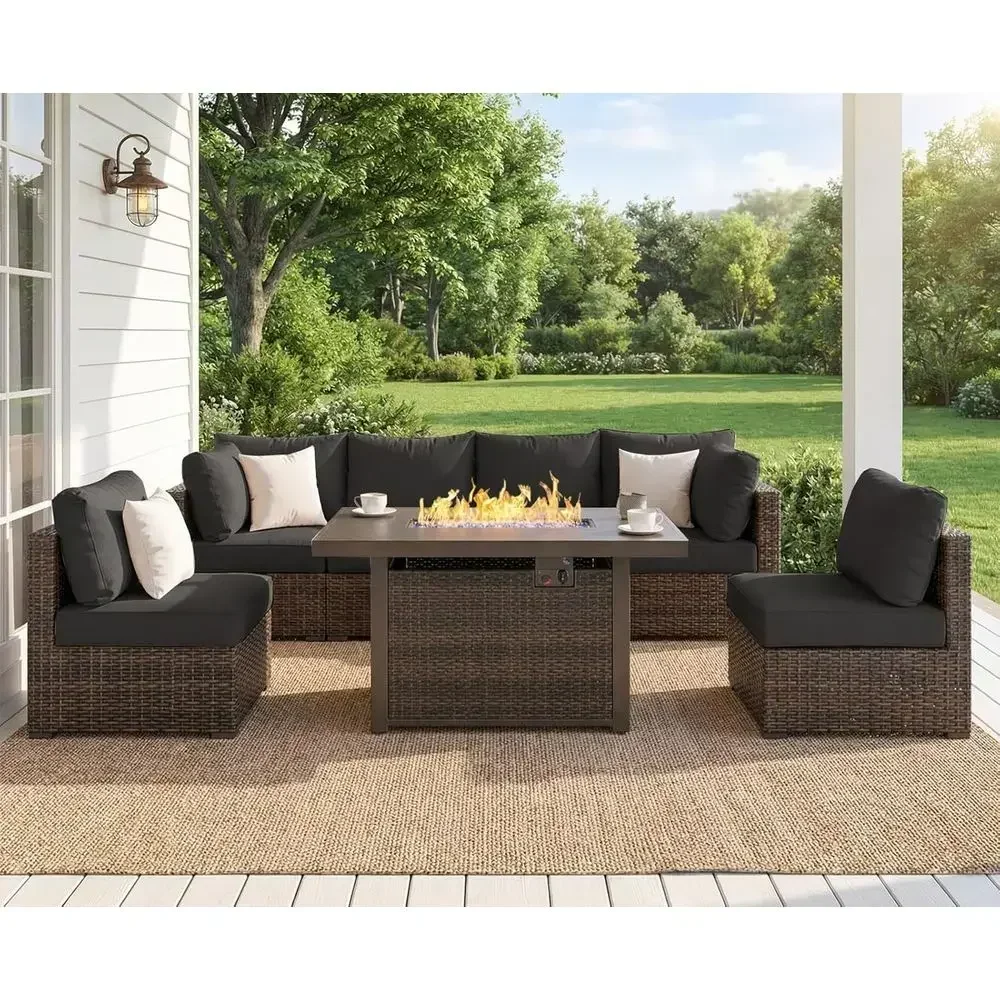 Juego de muebles de patio para - Outdoor Furniture Fire Pit Set reseña y precio