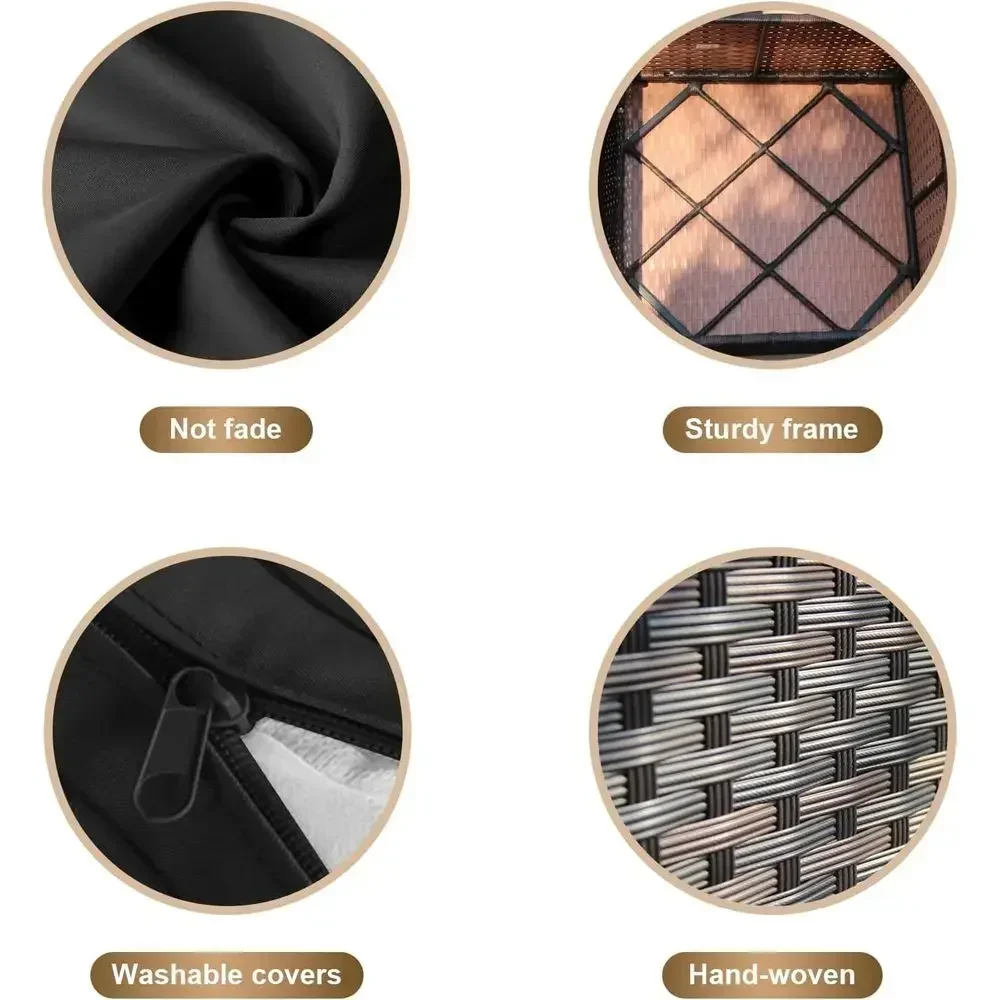Juego de muebles de patio para - Outdoor Furniture Fire Pit Set reseña y precio