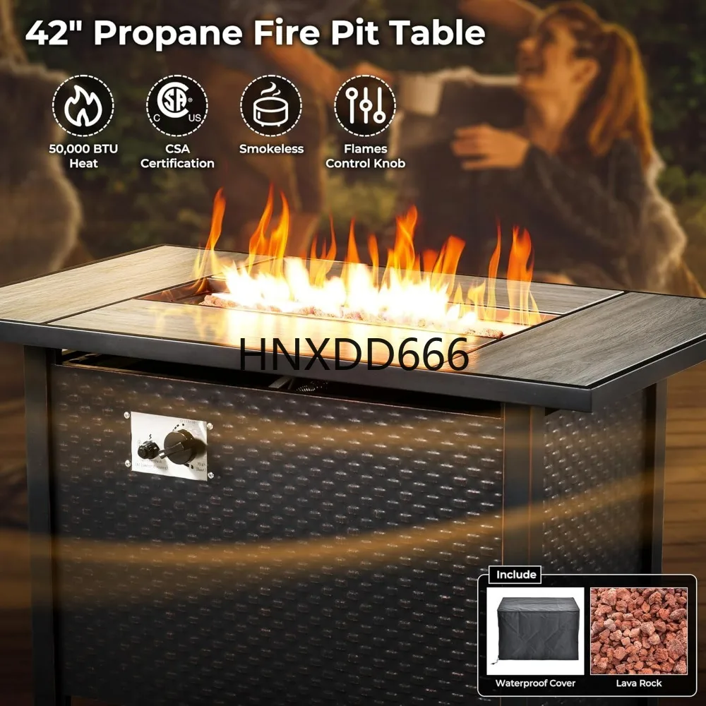 Conjunto de Muebles de Patio d - Outdoor Furniture Fire Pit Set reseña y precio