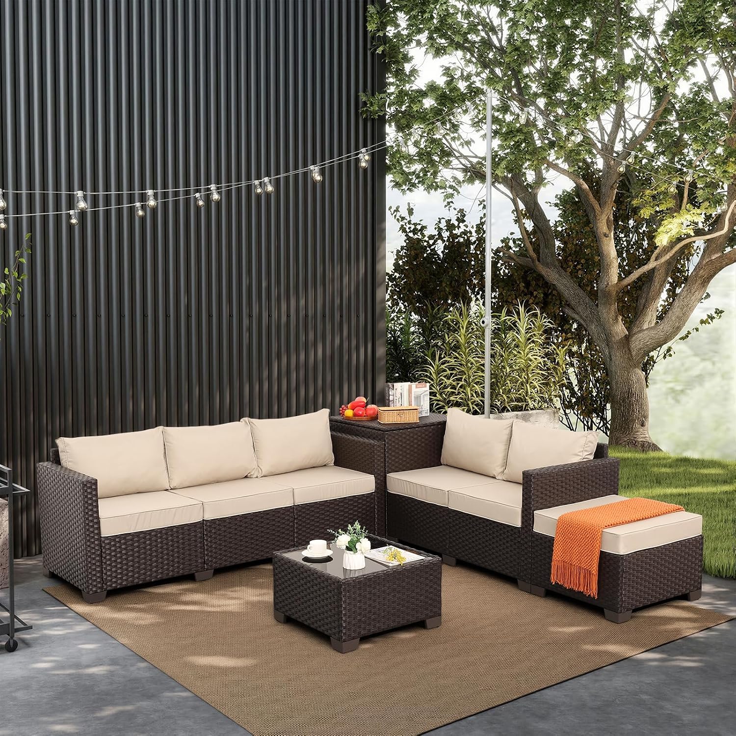 Juego de Muebles de Jardín de  - Outdoor Furniture With Storage For Cushions reseña y precio