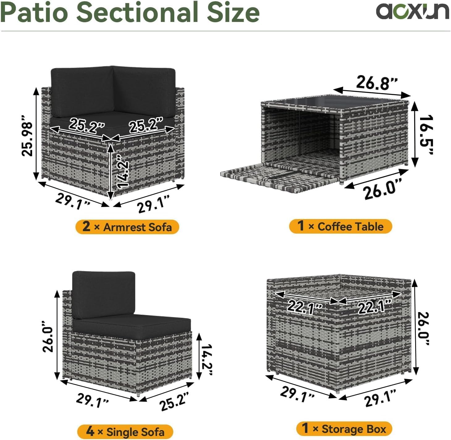 Juego de Muebles de Patio de M - Outdoor Furniture With Storage For Cushions reseña y precio